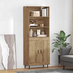vidaXL Haut Armoire Chêne artisanal 69 5 x 34 x 180 cm