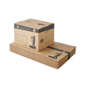 Lot de 30 cartons de déménagement à fond automatique - 120l - 60x50x40cm - made in france - certifiés fsc 70  - pack & move