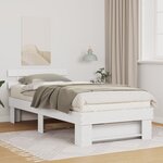 vidaXL Cadre de lit Blanc 90 x 190 cm Bois massif en pin