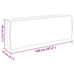vidaXL Coussin pour dossier de palette Gris 120 x 40 x 12 cm