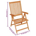 vidaXL Chaises de jardin 4 Pièces avec coussins vert Bois de teck massif