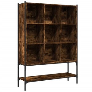 vidaXL Bibliothèque chêne fumé 102x30x141 5 cm bois d'ingénierie