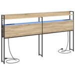 vidaXL Tête de lit de rangement Chêne sonoma 200 cm Bois d'ingénierie