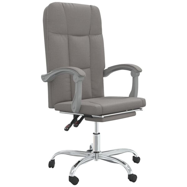 vidaXL Fauteuil inclinable de bureau Taupe Tissu