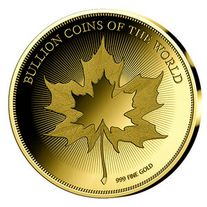 Monnaie MAPLE LEAF Bullion Coins of the World 2020 1/500 Oz Or 3000 Francs Chad (PRÉCOMMANDE)