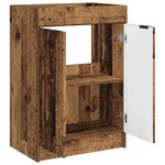 vidaXL Armoire sous évier de salle de bain Bois ancien