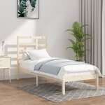 vidaXL Cadre de lit bois massif 90x190 cm simple