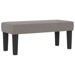 vidaXL Lit box spring avec matelas & banc taupe 90x190 cm tissu
