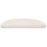 vidaXL Tapis d'escalier 30 pièces 56 x 17 x 3 cm Blanc Demi-rond