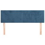 vidaXL Têtes de lit 2 Pièces Bleu foncé 72x5x78/88 cm Velours
