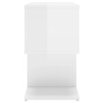 vidaXL Table de chevet Blanc brillant 50x30x51 5 cm Aggloméré