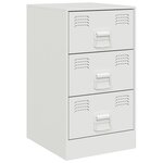 vidaXL Table de chevet blanc 34 5x39x62 cm acier