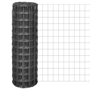 vidaXL Clôture Euro Acier 25 x 1 2 m Gris