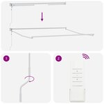 vidaXL Auvent rétractable anthracite/blanc 3x2 5 m tissu et aluminium