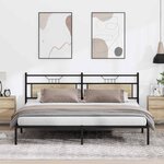 vidaXL Cadre de lit sans matelas chêne sonoma 200x200 cm
