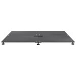 vidaXL Pied de parasol Gris foncé 100 x 100 x 4 cm Acier
