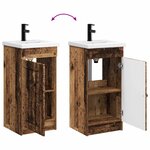 vidaXL Meuble de salle de bain avec évier Bois ancien