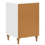 vidaXL Cabinet de chevet avec tiroir Blanc brillant 43 x 41 x 66 5 cm