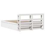 vidaXL Cadre de lit avec tête de lit blanc 120x190 cm bois pin massif