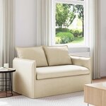 vidaXL Canapé Crème 136 x 82 x 85 cm tissu