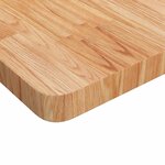 vidaXL Dessus de table carré Marron clair 40x40x4 cm Bois chêne traité