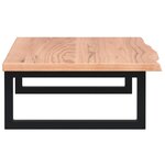 vidaXL Étagère de vasque murale acier et bois de chêne massif