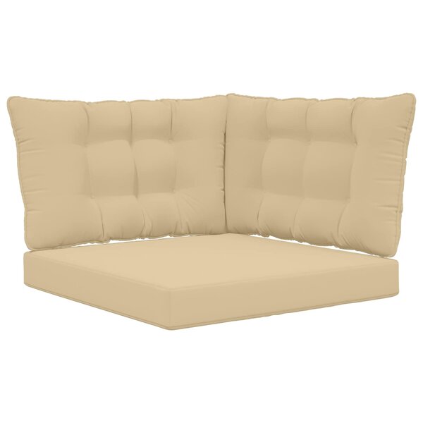 vidaXL Coussin de canapé d'extérieur 3 Pièces Beige Polyester