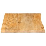 vidaXL Dessus de table à bord vivant 80x60x3 8 cm bois massif manguier