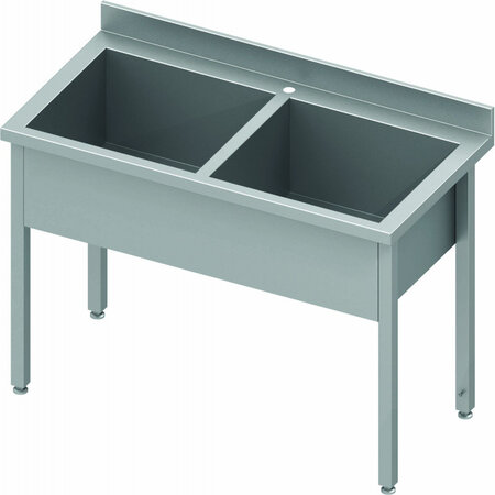 Plonge inox - 1 ou 2 bacs de hauteur 300 - gamme 700 - stalgast -  - inox1400x700 600x700x900mm