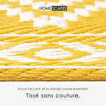 Tapis extérieur terrasse réversible - Tapis de jardin imperméable et résistant UV - Anna - Jaune - 180x270 cm - HOMESCAPES
