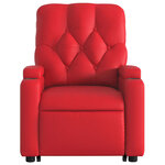 vidaXL Fauteuil inclinable électrique rouge similicuir