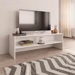 vidaXL Meuble TV Blanc 120x40x40 cm Bois d'ingénierie