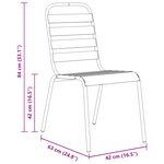 vidaXL Set de jardin 7 pièces en acier gris foncé