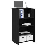 vidaXL Bureau de réception noir 55x50x103 5 cm bois d'ingénierie