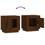 vidaXL Tables de chevet 2Pièces chêne marron 44x35x45cm bois d'ingénierie