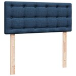 vidaXL Sommier à lattes de lit avec matelas bleu 120x190 cm tissu