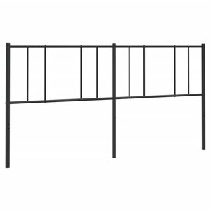 vidaXL Tête de lit métal noir 193 cm