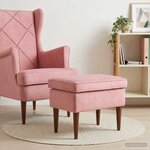 vidaXL Pouf Rose 55 x 35 x 41 cm Velours