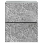vidaXL Cabinet de chevet mural 2 Pièces Gris béton 34 5 x 33 x 40 cm