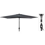 ProGarden Parasol Lundi 150x250 cm Gris foncé