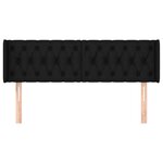 vidaXL Tête de lit avec oreilles Noir 147x16x78/88 cm Tissu