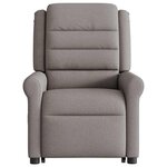 vidaXL Fauteuil inclinable de massage Taupe Tissu