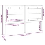 vidaXL Tête de lit Marron miel 155 5x4x100 cm Bois massif de pin