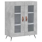 vidaXL Buffet gris béton 69 5x34x90 cm bois d'ingénierie