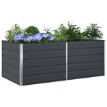vidaXL Jardinière Anthracite 195 x 100 x 45 cm Acier galvanisé