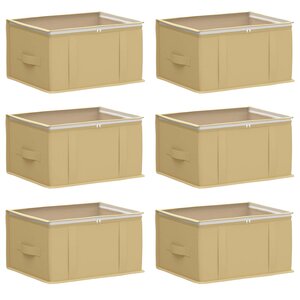 vidaXL Boîte de rangement avec fenêtre transparente 6 pc Tissu intissé