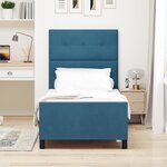 Lit vidaXL Bleu foncé 100x200 cm Velours
