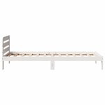 vidaXL Cadre de lit sans matelas blanc 90x190 cm bois de pin massif