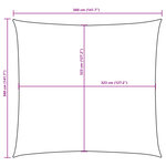 vidaXL Voile de parasol tissu oxford carré 3 6x3 6 m taupe