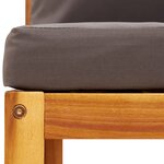 vidaXL Canapé d'angle de jardin avec coussins bois massif d'acacia